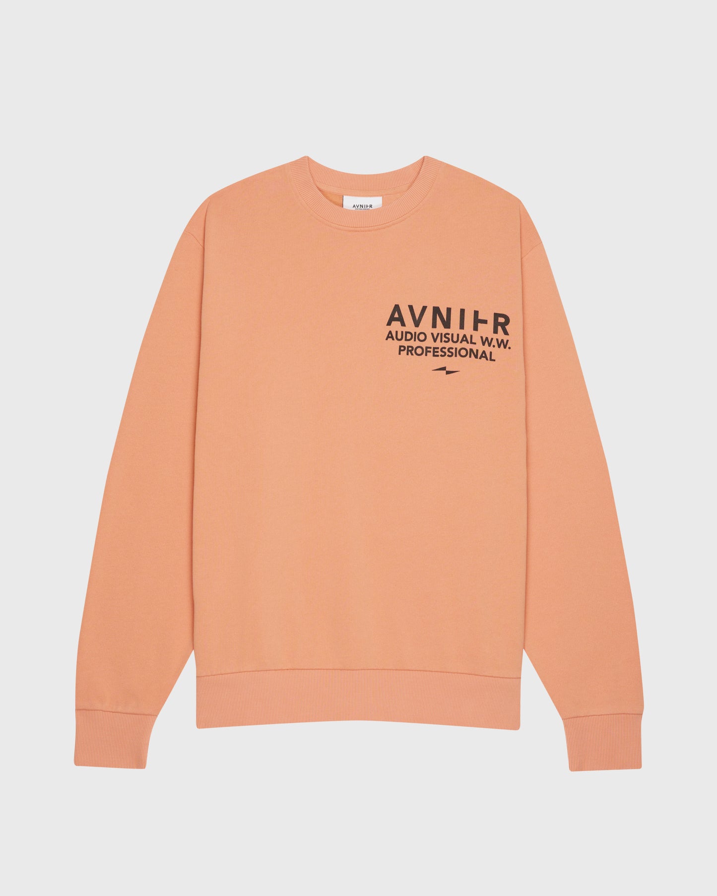 crewneck-encore-v-orange-avnier-durable-1-packshot-face - Orange vibrant