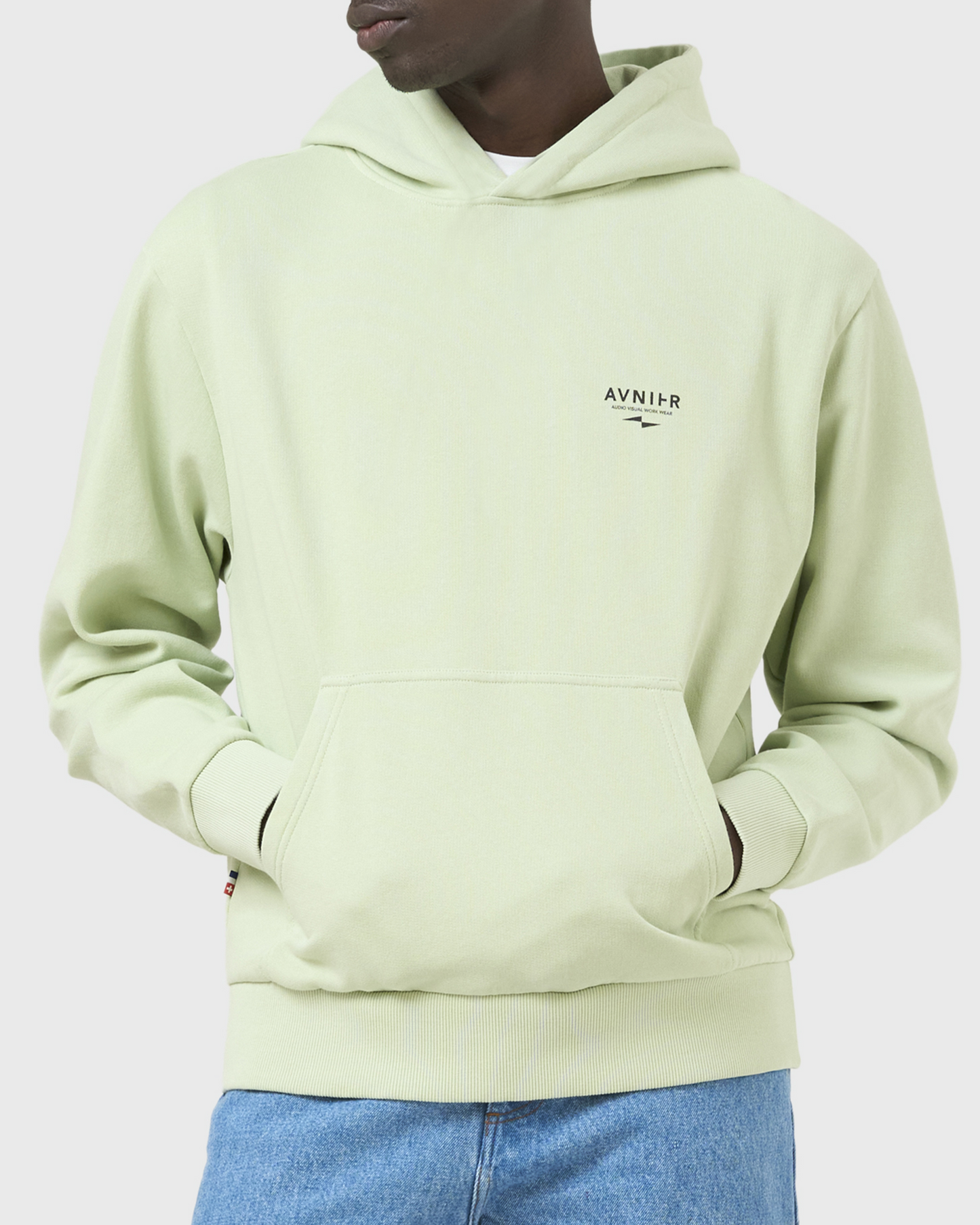 hoodie-onset-vert-avnier-europe-2-silhouette-face-detail - Vert incrustation