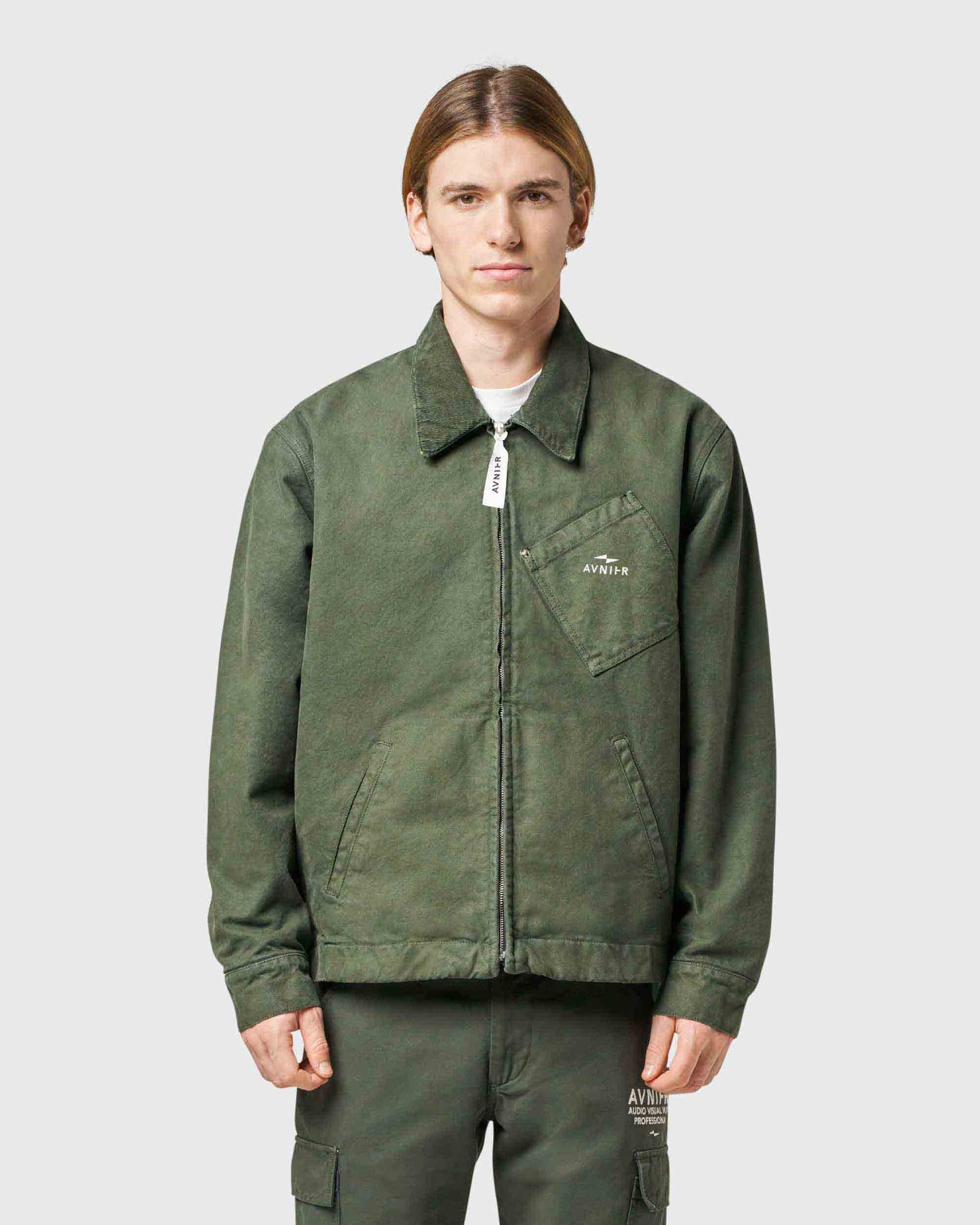 jacket-operator-kaki-avnier-marque-orelsan-2-silhouette-face-homme - Kaki