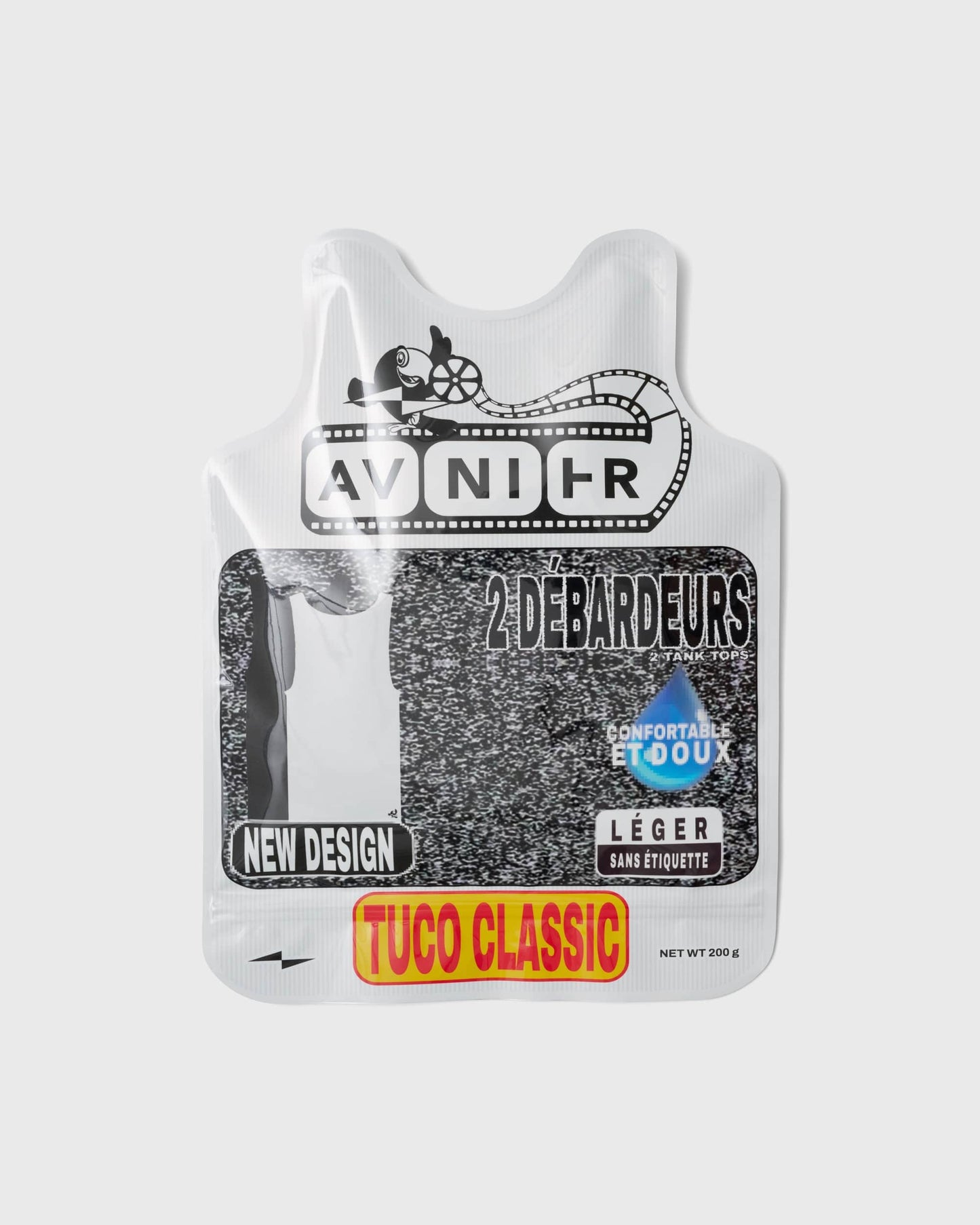 Pack deux débardeurs Avnier x Tuco Classic, coloris noir et blanc — présentation avant.
