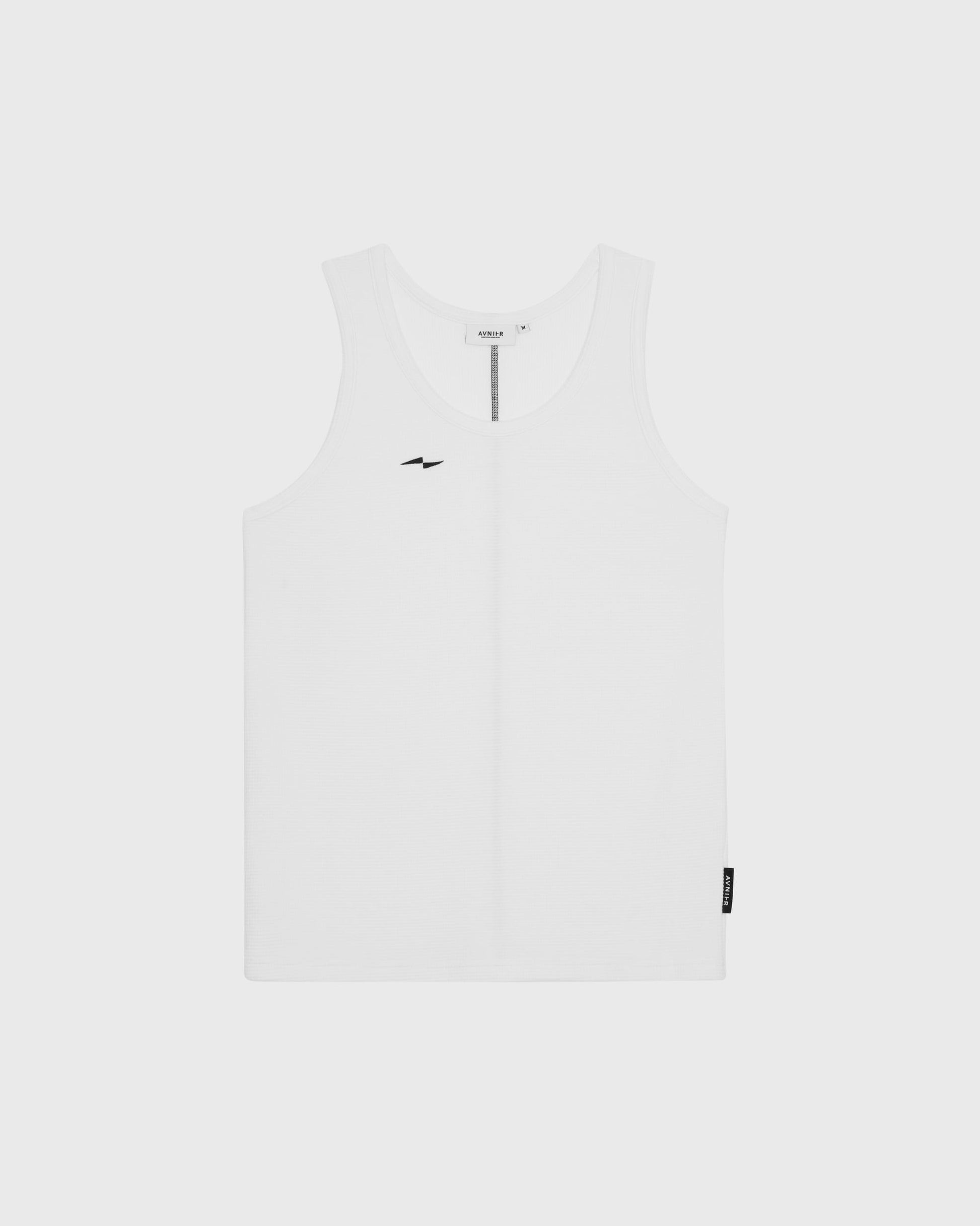 Débardeur blanc Avnier Aperture, coupe droite en coton, style minimaliste et épuré.