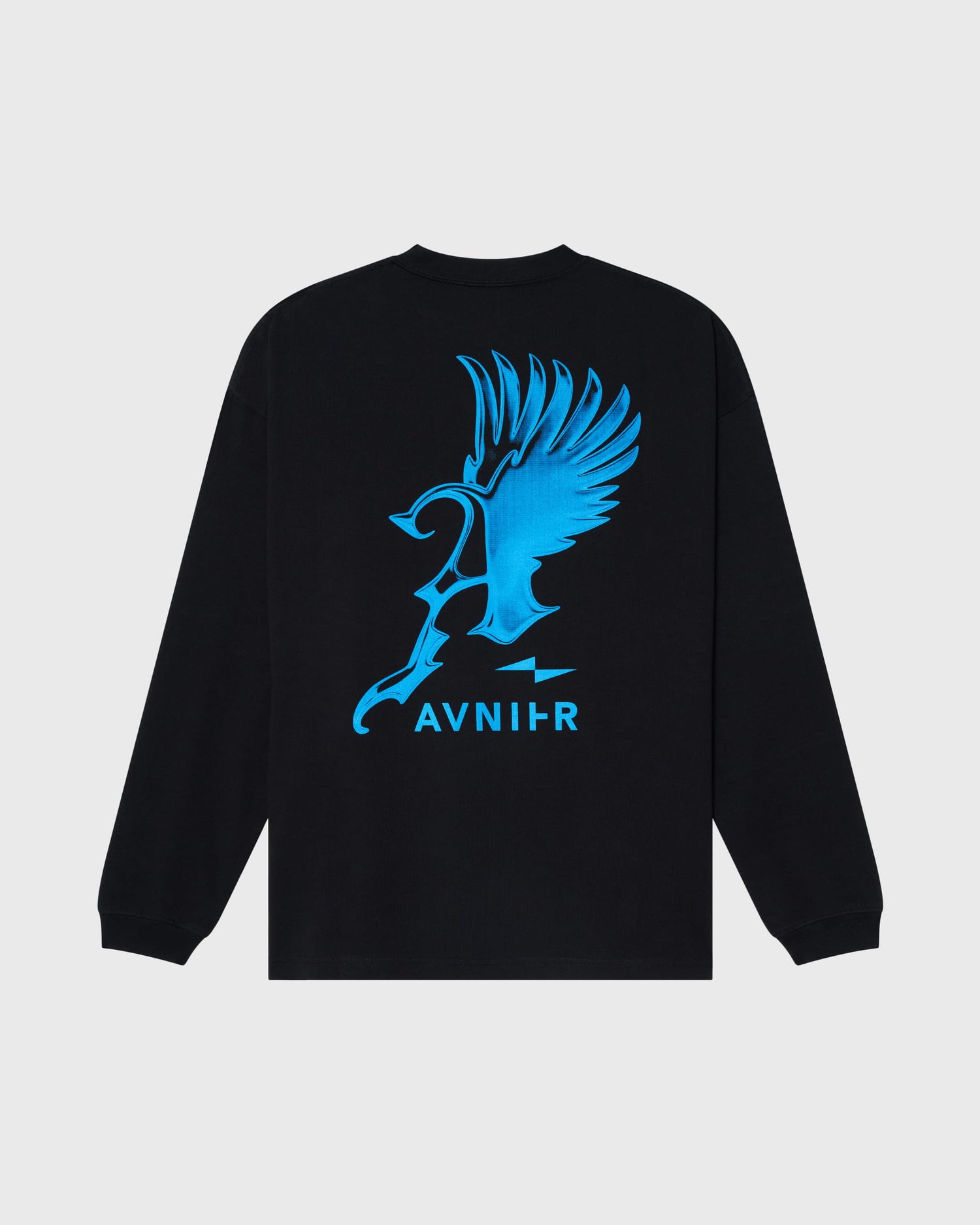 Longsleeve Phoenix AVNIER noir, vue de dos, coupe droite manches longues.